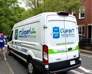 Zephyr Clean mobile detailing van service in a residential area